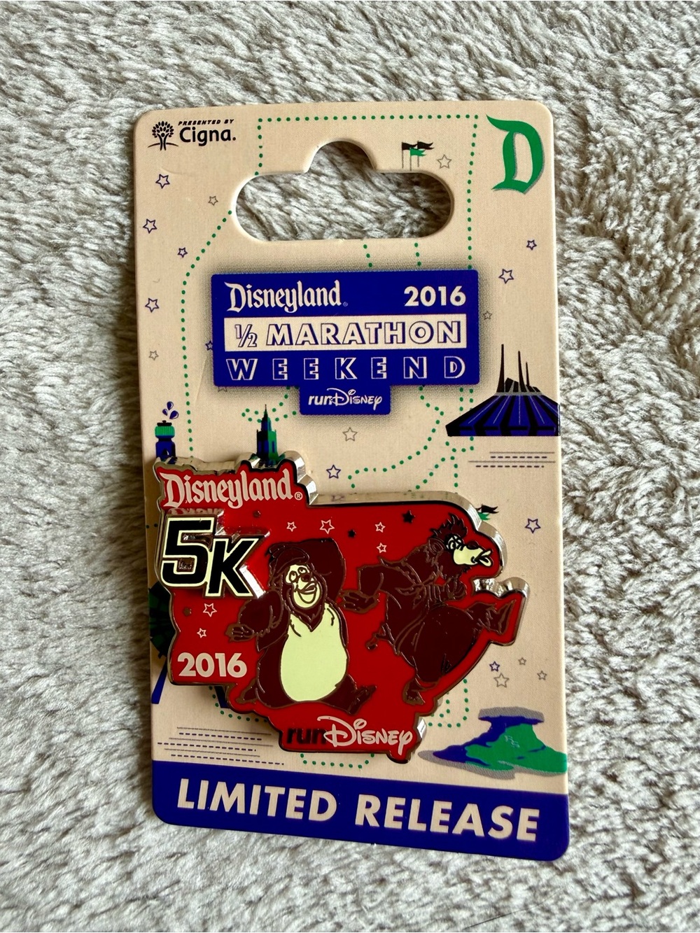 2016 5k Pin from Disneyland Half Marathon Weekend